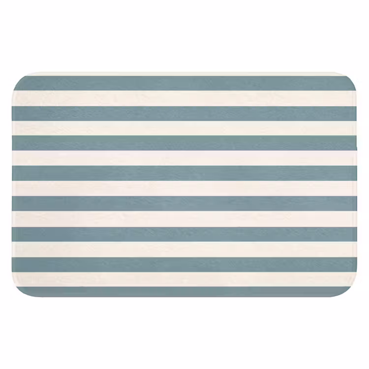 Strepen - Modern - Blauw WCmat klein 1009 -3d