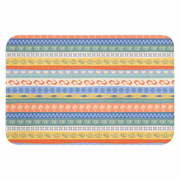 Strepen - Patroon - Zomer WCmat klein 1009 -3d