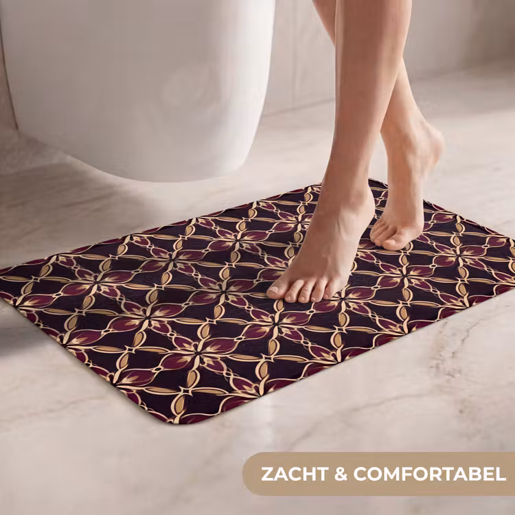 Symmetrisch - Tegel - Burgundy WCmat klein 1009 -USP_ZachtNL