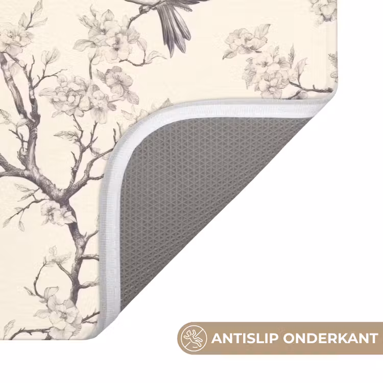Takken - Vogels - Beige WCmat klein 1009 -USP_AntislipNL