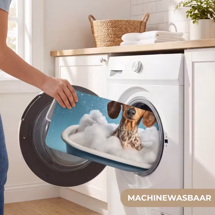 Teckel - Bad - Schuim - Waterdruppels WCmat klein -USP_WasbaarNL