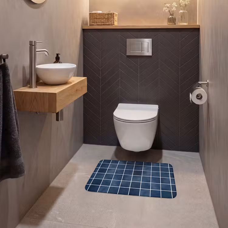 Tegel - Modern - Blauw WCmat klein 1009 -sfeer2
