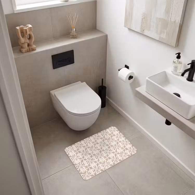 Tegel - Motief - Beige WCmat klein 1009 -sfeer1
