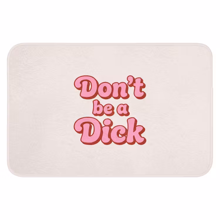 Tekst - Boodschap - Roze WCmat klein -3d
