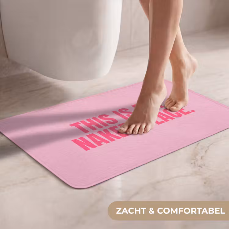Tekst - Modern - Roze WCmat klein -USP_ZachtNL