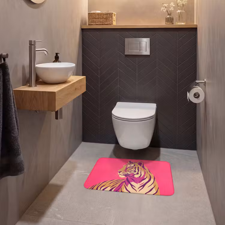 Tijger - Modern - Neon WCmat klein -sfeer2