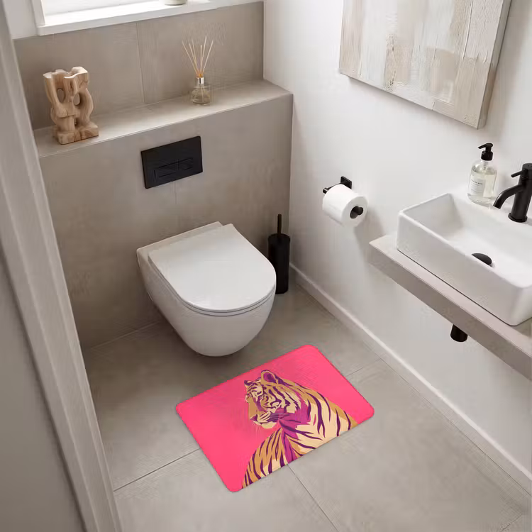 Tijger - Modern - Neon WCmat klein -sfeer1