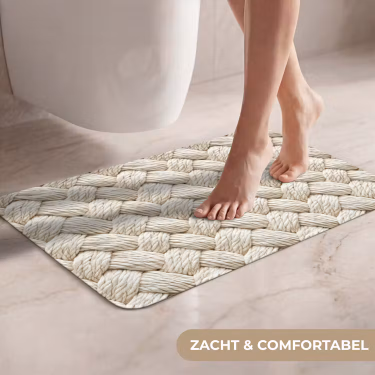 Touw - Gebreid - Beige WCmat klein 1009 -USP_ZachtNL