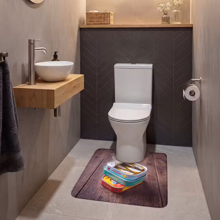 WC Mat - Vis - Blikjes - Keuken - Vis - Blikjes - Keuken WCmat U-uitsnede middel