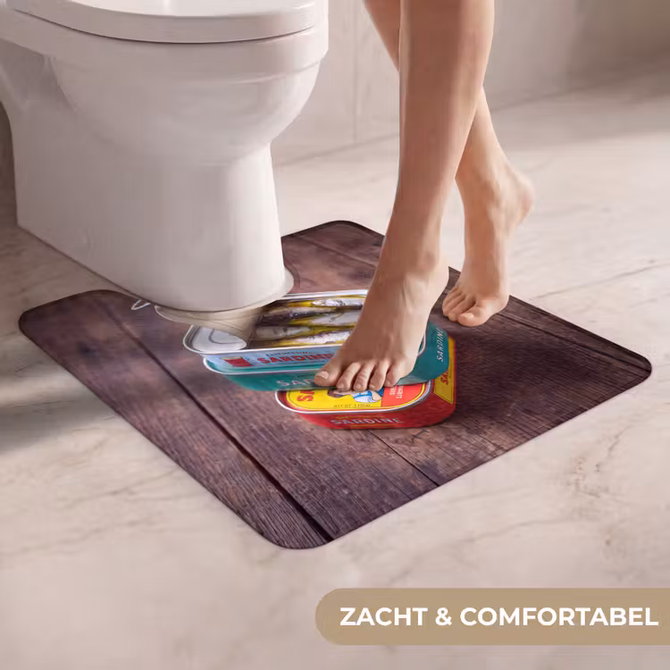 WC Mat - Vis - Blikjes - Keuken - Vis - Blikjes - Keuken WCmat U-uitsnede middel