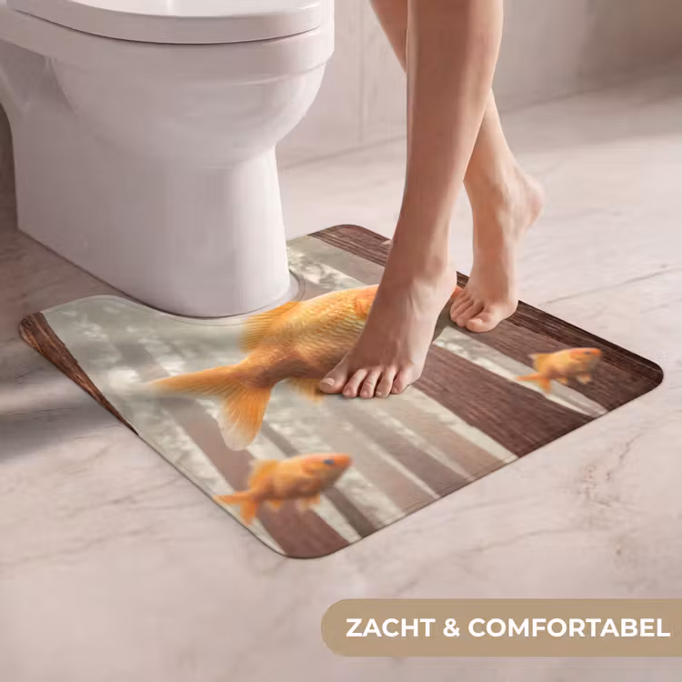 WC Mat - Vis - Bos - Fantasie - Vis - Bos - Fantasie WCmat U-uitsnede middel
