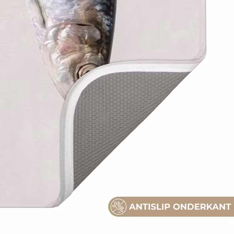 WC Mat - Vis - Hangend - Eten - Vis - Hangend - Eten WCmat U-uitsnede middel