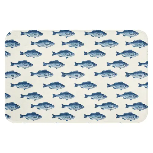 Vis - Patroon - Blauw WCmat klein 1009 -3d
