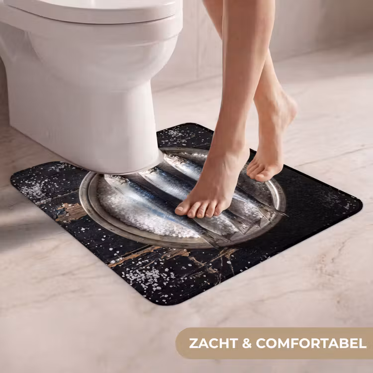 WC Mat - Vis - Zout - Eten - Vis - Zout - Eten WCmat U-uitsnede middel