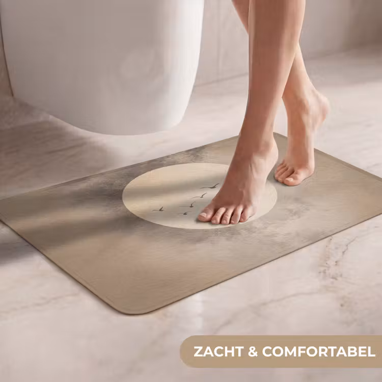 Vogel - Beige - Japandi WCmat klein -USP_ZachtNL