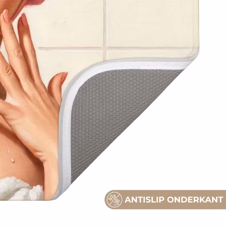 Vrouw - Douche - Roze WCmat klein -USP_AntislipNL