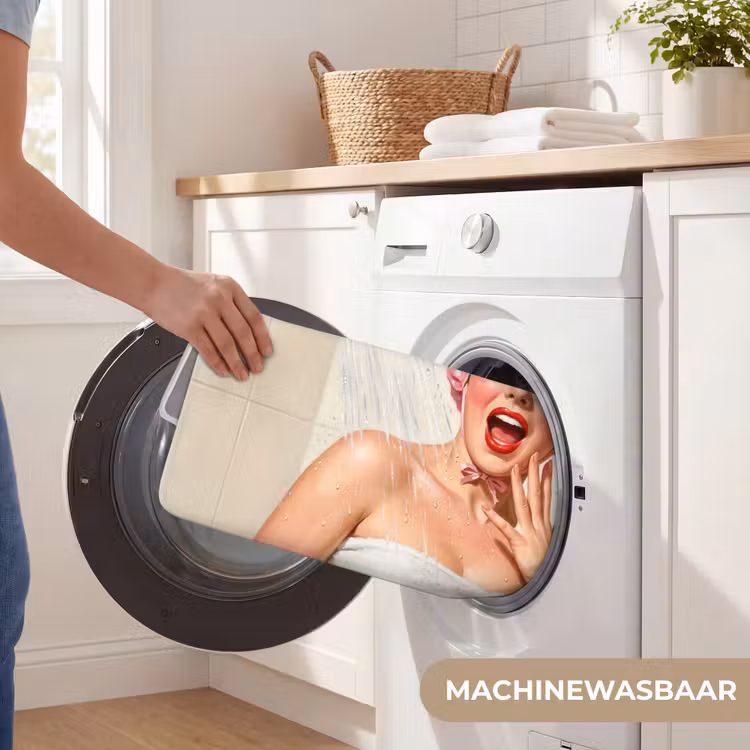 Vrouw - Douche - Roze WCmat klein -USP_WasbaarNL