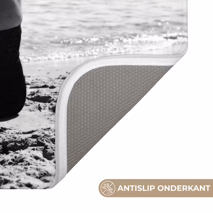Vrouwen - Zonnehoed - Strand - Zwart - Wit WCmat klein -USP_AntislipNL