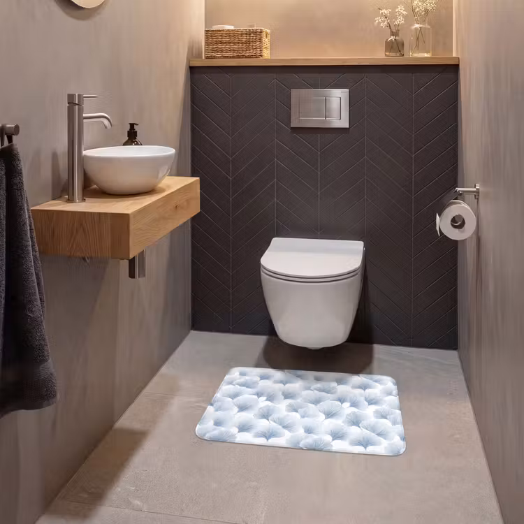Waaier - Modern - Blauw WCmat klein 1009 -sfeer2