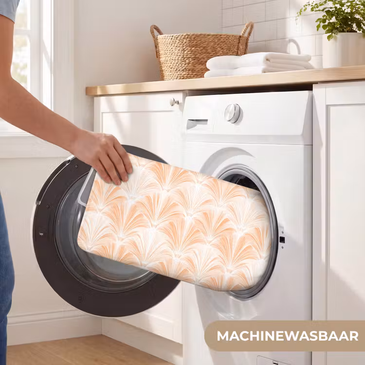 Waaier - Patroon - Perzik WCmat klein 1009 -USP_WasbaarNL