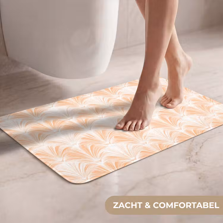 Waaier - Patroon - Perzik WCmat klein 1009 -USP_ZachtNL
