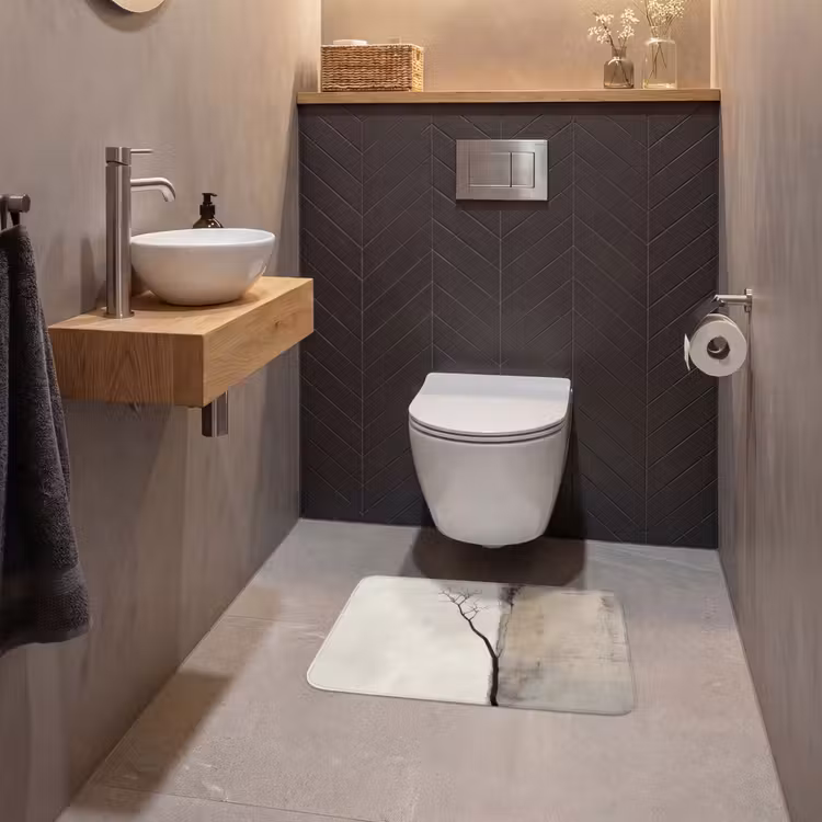Wabi sabi - Plant - Beige WCmat klein -sfeer2