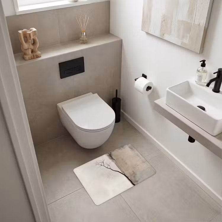 Wabi sabi - Plant - Beige WCmat klein -sfeer1