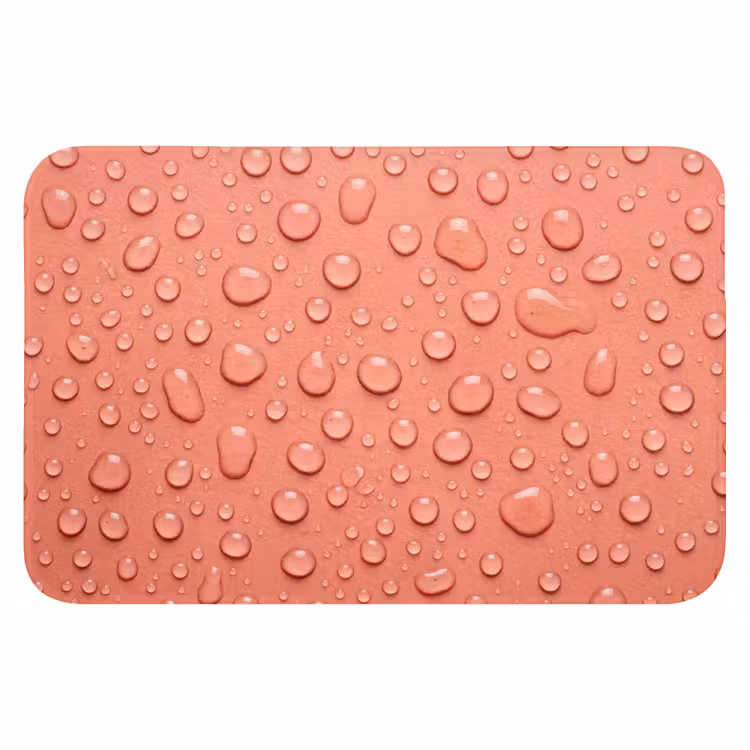 Water - Druppels - Roze WCmat klein -3d