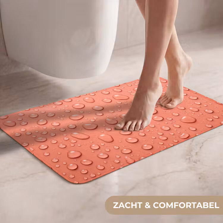 Water - Druppels - Roze WCmat klein -USP_ZachtNL