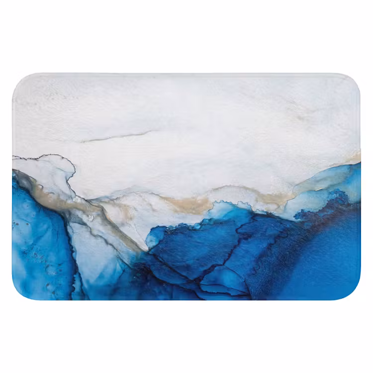 Watercolor - Blauw - Abstract - Kunst - Modern WCmat klein -3d