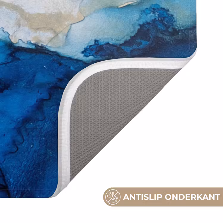 Watercolor - Blauw - Abstract - Kunst - Modern WCmat klein -USP_AntislipNL