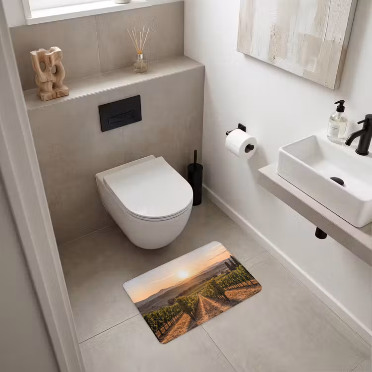 Wijngaard - Zonsondergang - Landschap WCmat klein -sfeer1