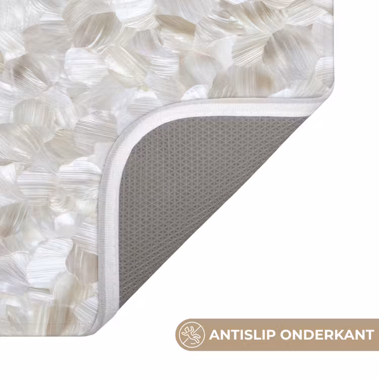 Wit - Penseelstreken - Reliëfeffect WCmat klein 1009 -USP_AntislipNL
