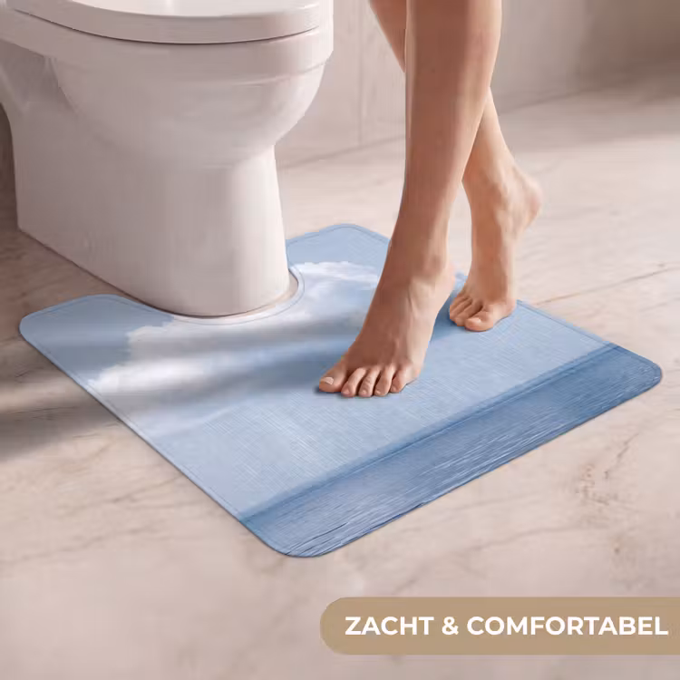 WC Mat - Wolk - Regen - Natuur - Wolk - Regen - Natuur WCmat U-uitsnede middel