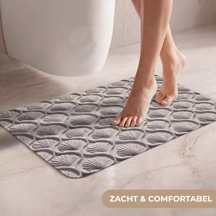 Zand - Schelpenvorm - Grijs WCmat klein 1009 -USP_ZachtNL