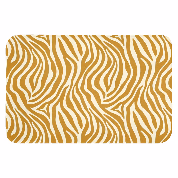 Zebra - Klassiek - Oker - Geel WCmat klein 1009 -3d