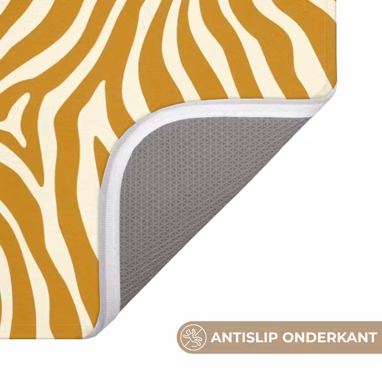 Zebra - Klassiek - Oker - Geel WCmat klein 1009 -USP_AntislipNL