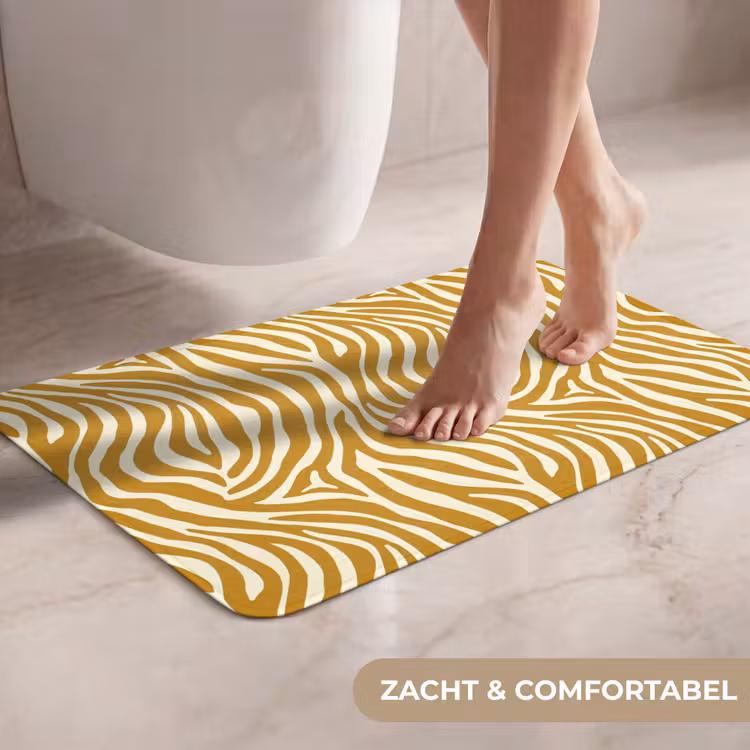 Zebra - Klassiek - Oker - Geel WCmat klein 1009 -USP_ZachtNL