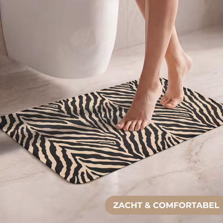 Zebra - Klassiek - Zwart WCmat klein 1009 -USP_ZachtNL