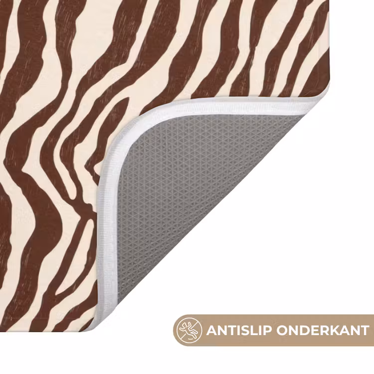 Zebra - Patroon - Zwart - Wit WCmat klein 1009 -USP_AntislipNL