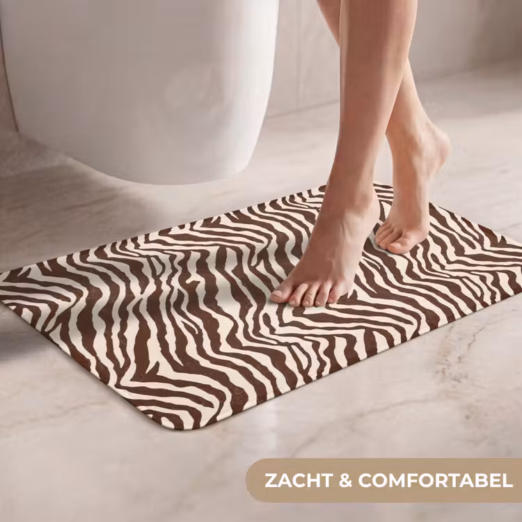 Zebra - Patroon - Zwart - Wit WCmat klein 1009 -USP_ZachtNL