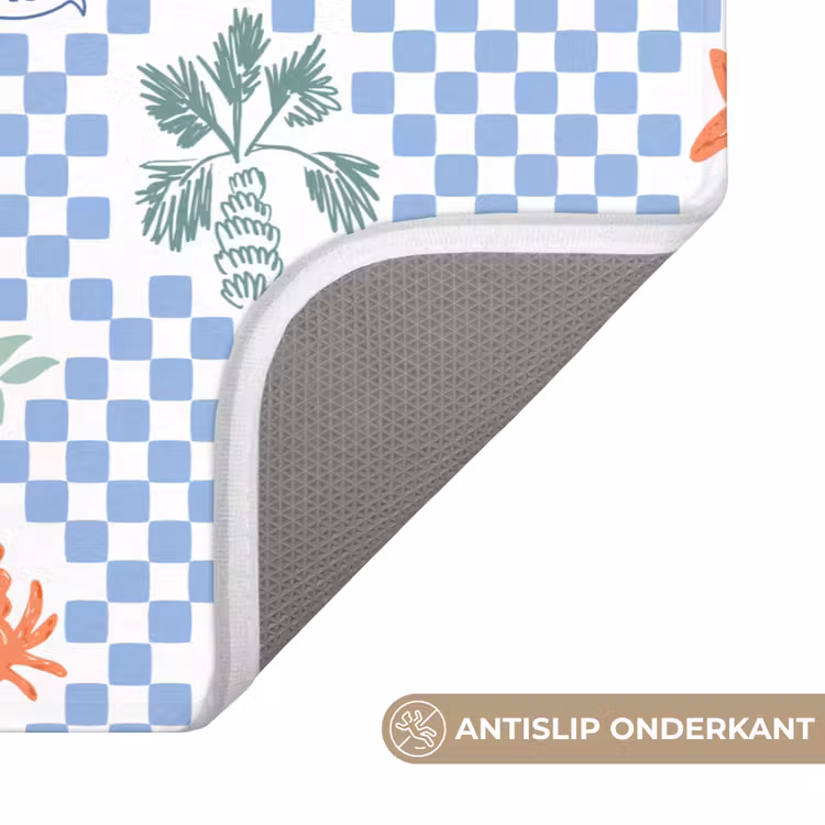 Zee - Patroon - Zeilboot - Blauw WCmat klein 1009 -USP_AntislipNL