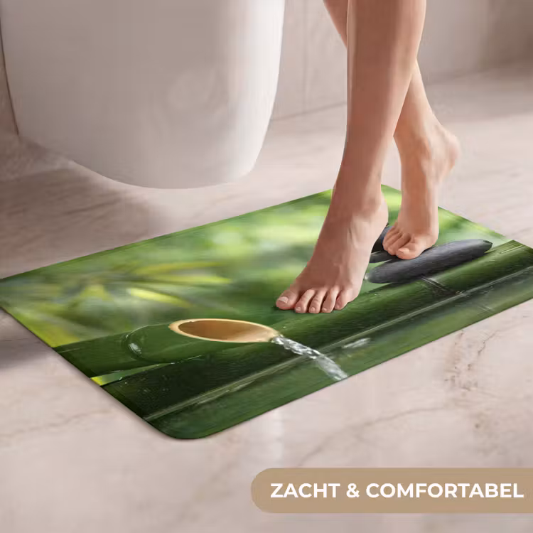 Zen - Stenen - Groen - Natuur - Bamboe WCmat klein -USP_ZachtNL