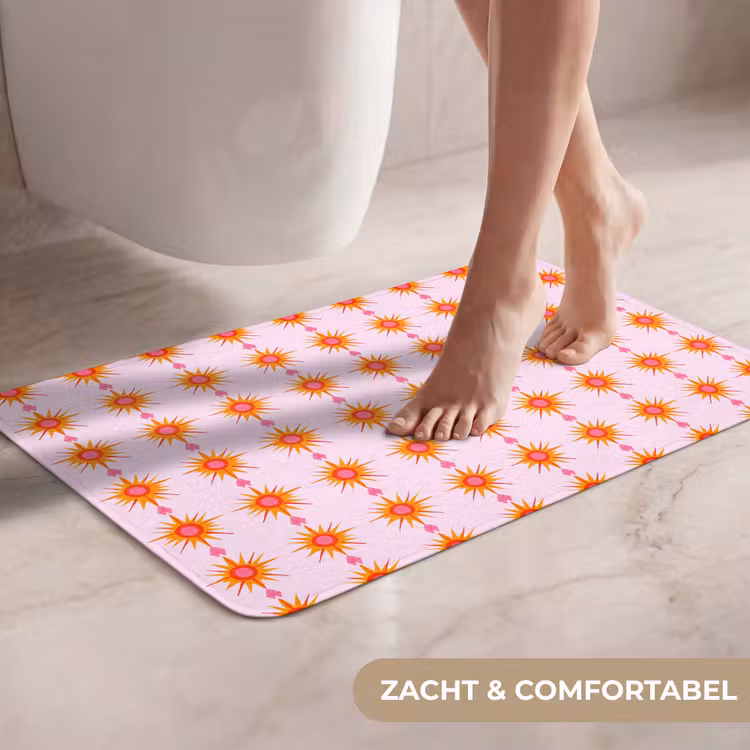 Zon - Motief - Roze WCmat klein 1009 -USP_ZachtNL