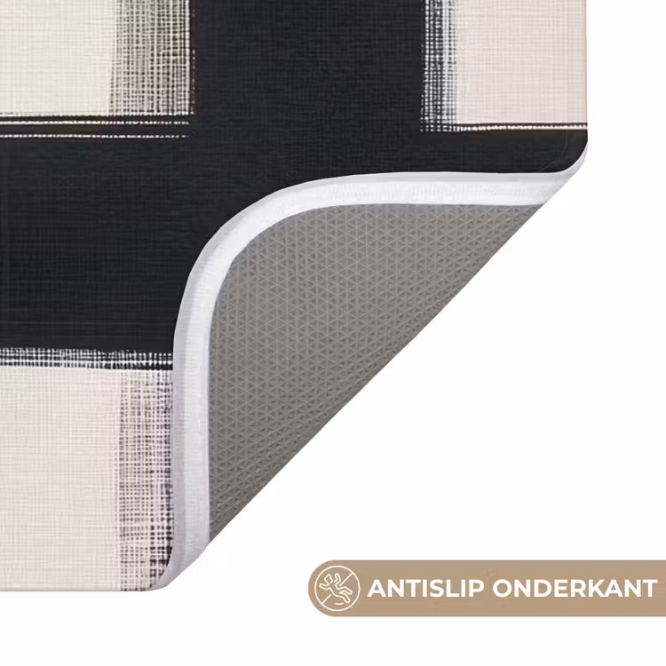 Zwart - Abstract - Japandi WCmat klein -USP_AntislipNL