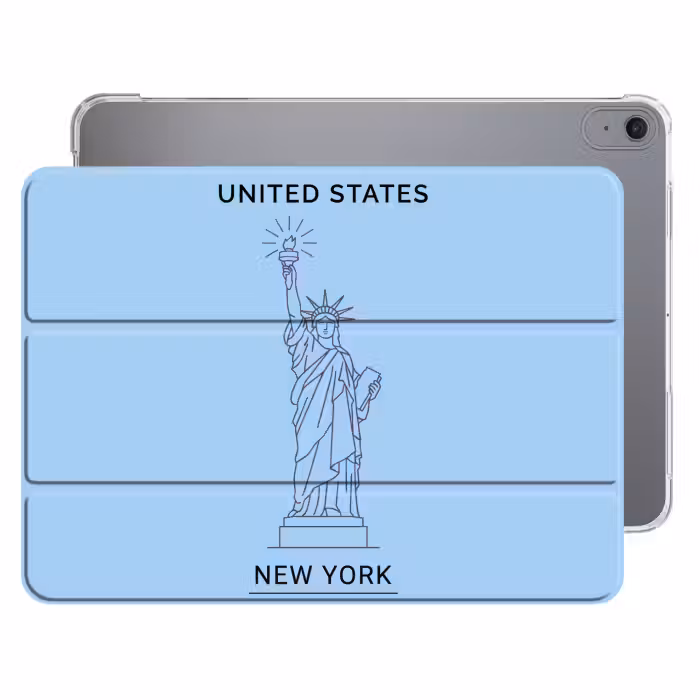 Monument - Vrijheidsbeeld - New York - Minimalistisch - Blauw