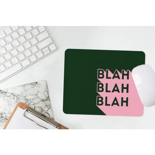 Donkergroen - Tekst - Schaduw - Grafisch muismat rubber klein -witbureau
