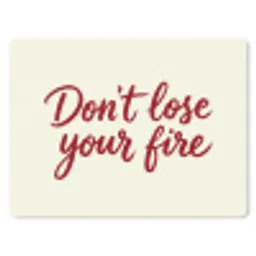 Don't lose your fire - Rood - Wit - Minimalistisch muismat rubber klein -3d