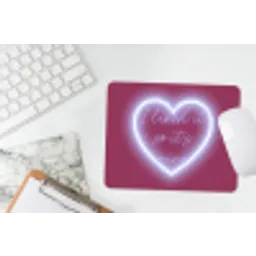 I liked it so it's mine - Neon hart - Roze muismat rubber klein -witbureau