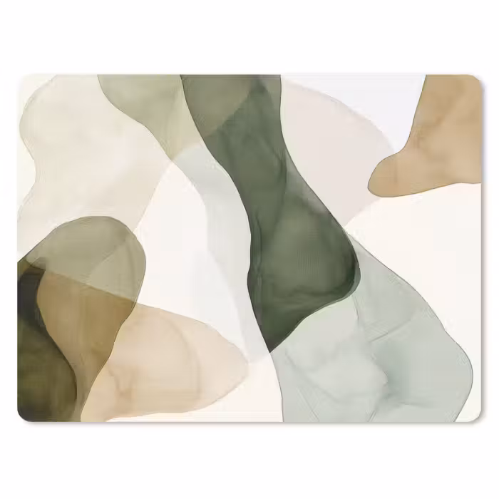 Muismat - Japandi - Abstract - Groen
